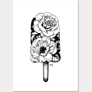 Floral Popsicle III (Rose & Peony) Posters and Art